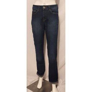 Yessica Straight Cuffed Leg Jeans - Size 8